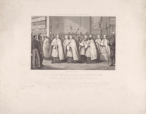 Dutch bishops at the First Vatican Council of 1869-1870, Edouard Taurel, 1870 Canvas Print