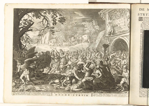 Death fights against humanity, ca. 1707-1708, Boetius Adamsz. Bolswert, 1707 - 1708 Canvas Print