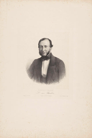 Portrait of Simon van Baalen, Adrianus Johannes Ehnle, 1855 Canvas Print