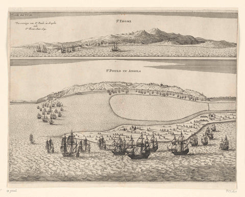 Conquest of Luanda and São Tomé, 1641, anonymous, 1649 - 1651 Canvas Print