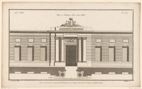 Gate with columns and pilasters, Jean Pelletier, 1772 - 1779 Canvas Print