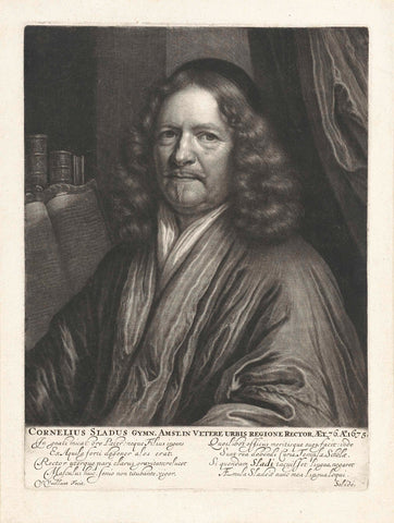 Portrait of Cornelius Sladus, Wallerant Vaillant, 1675 Canvas Print