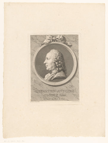 Portrait of Sébastien Antoine Slodtz, Laurent Cars, c. 1757 Canvas Print