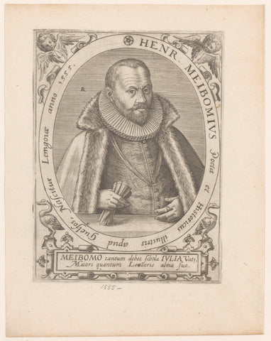 Portrait of Heinrich Meibom, Robert Boissard, 1597 - 1599 Canvas Print