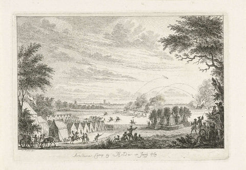 Encampment of the State Army near Breda, 1769, Simon Fokke, 1769 Canvas Print