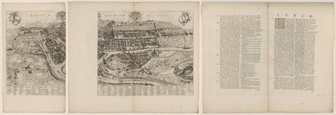 View of Liège, consisting of two parts, Julius Milheuser, 1652 Canvas Print