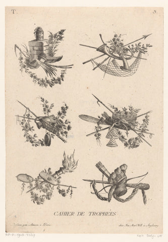 Various trophies, anonymous, 1746 - 1806 Canvas Print