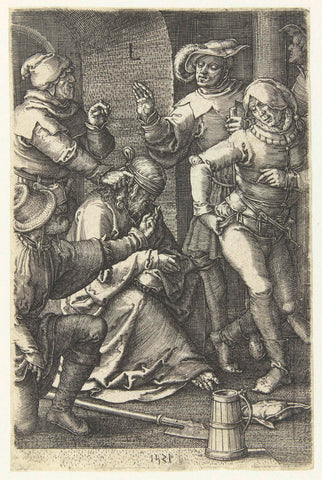 Mockery of Christ, Lucas of Leyden, 1521 Canvas Print