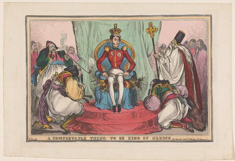 Prince Leopold as king of Greece, 1830, William Heath, 1830 Canvas Print