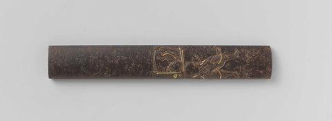 Sword knife hilt with warrior and bow, Orando Hidehiko, c. 1750 - c. 1850 Canvas Print