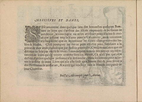 French-language preface, Crispijn van de Passe (II), 1635 Canvas Print