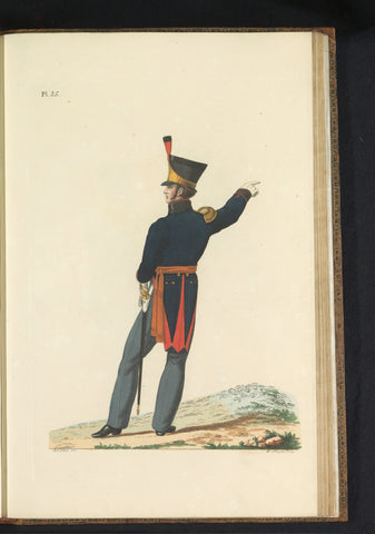 First Lieutenant of artillery on foot, Dirk Sluyter, 1823 Canvas Print