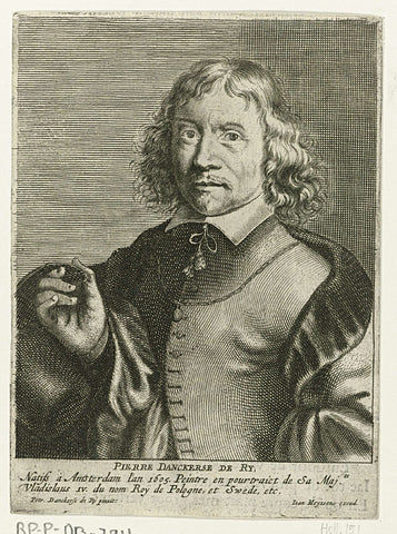 Portrait of Pieter Danckerts de Rij, Pieter de Jode (II), 1661 Canvas Print