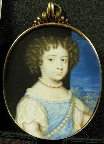 Portrait of Maria Stuart (1662-95), the Future Wife of William III, as Child, Richard Gibson (attributed to), 1665 - 1675 Canvas Print