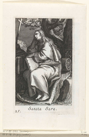 Saint Sara of Libya as hermit, Boëtius Adamsz. Bolswert, 1619 Canvas Print