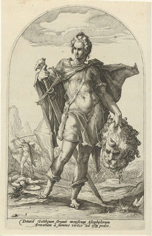 David, Jacob Matham (attributed to), 1585 - 1589 Canvas Print