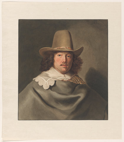 Portrait of Abraham Velters (1603-1690), Christiaan Kramm, 1822 Canvas Print