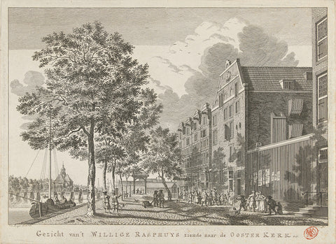 View of the Willige Rasphuis in Amsterdam, Simon Fokke, 1760 - 1782 Canvas Print