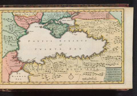 Map of the countries around the Black Sea, anonymous, 1735 Canvas Print