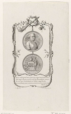 Medal in honour of Willem Crul, 1781, Noach van der Meer (II), 1781 - 1782 Canvas Print