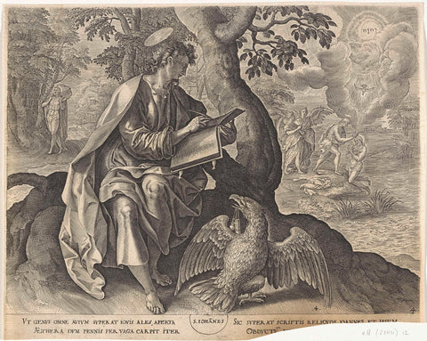 Evangelist Johannes, Johannes Wierix, 1639 Canvas Print