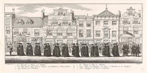 Burial of Princess Anna, 1759, plate 12, Simon Fokke, 1759 Canvas Print