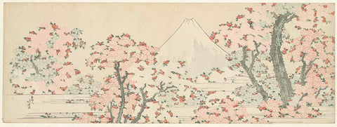 Fuji on Cherry Blossom, Katsushika Hokusai, c. 1800 - c. 1805 Canvas Print