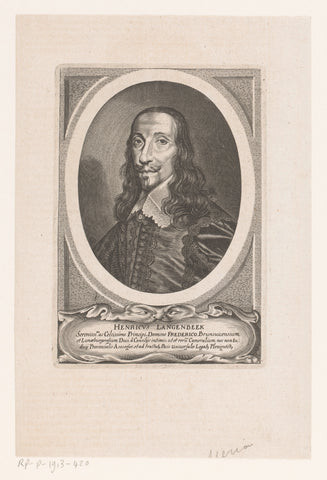 Portret van Heinrich Langenbeck, Matthäus Merian (I), 1652 Canvas Print