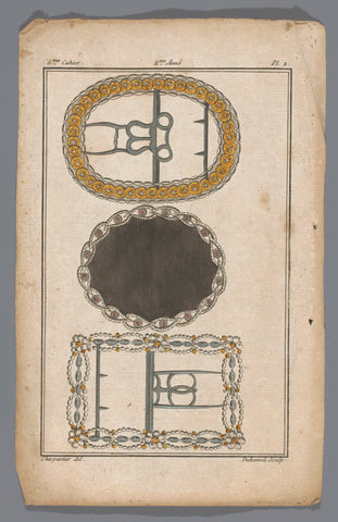 Magasin des Modes Nouvelles Françaises et Anglaises, 30 December 1786, 2nd Year, 5th notebook, Pl. 3, A.B. Duhamel, 1786 Canvas Print