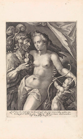 Mars en Venus, Crispijn van de Passe (I), 1589–1611 Canvas Print