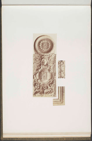 Plaster models for a decoration of the Palais du Louvre by Pierre Edouard Charrier, Édouard Denis Baldus, c. 1855 - c. 1857 Canvas Print