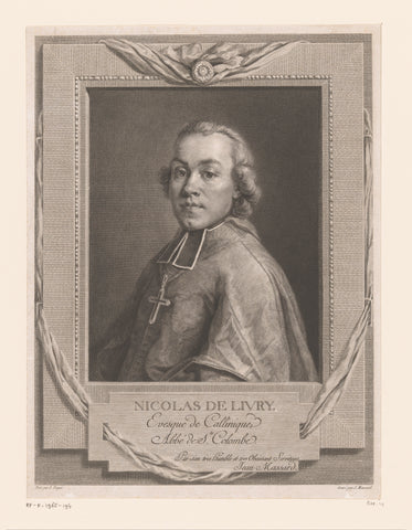 Portret van Nicolas La Pinte de Livry, Jean-Baptiste Louis Massard, 1782 - 1812 Canvas Print