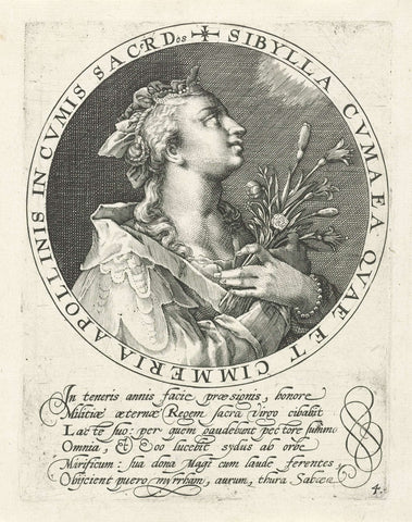 Sibille of Cumae, Crispijn van de Passe (I), 1601 Canvas Print