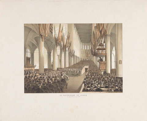 The Pieterskerk in Leiden on den 8th February 1875, anonymous, 1875 Canvas Print