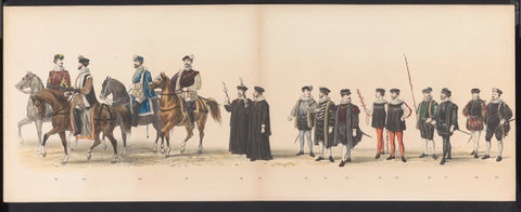 Masquerade of the Leiden students, 1870 (plate 6), Gerardus Johannes Bos, 1870 Canvas Print