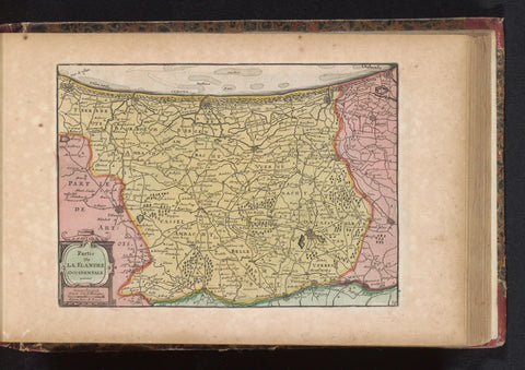 Map of West Flanders, anonymous, 1735 Canvas Print