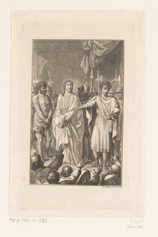 Christ and Barabbas for Pontius Pilate, Daniel Nikolaus Chodowiecki, 1785 Canvas Print