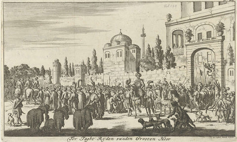 Procession of the Sultan at Larisa, Jan Luyken, 1689 Canvas Print