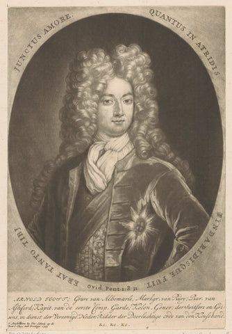 Portrait of Arnold Joost van Keppel, Count of Albemarle, Pieter Schenk (I), 1703 Canvas Print