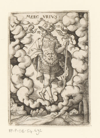 Mercury, Virgil Solis, 1524 – 1562 Canvas Print