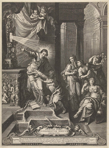 The Effect of Faith on the Senses, Cornelis Galle (I), in or after 1638 - 1650 Canvas Print