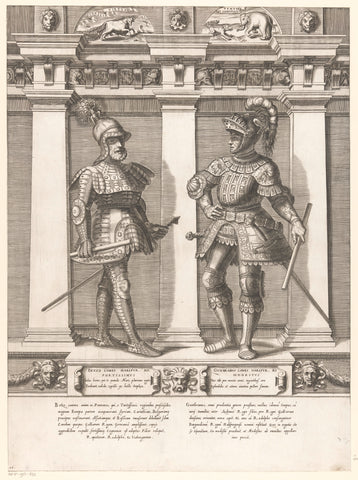 Double portrait of Betzo and Guntram of Habsburg, Gaspare Oselli, 1569 Canvas Print