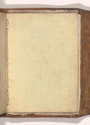 Repetition of one of the roman soldiers on verso of sheet 11, anonymous, 1585 - 1587 Canvas Print