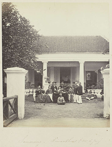 Samarang - Privaathuis (mr de Jong), Woodbury & Page, 1863 - 1869 Canvas Print