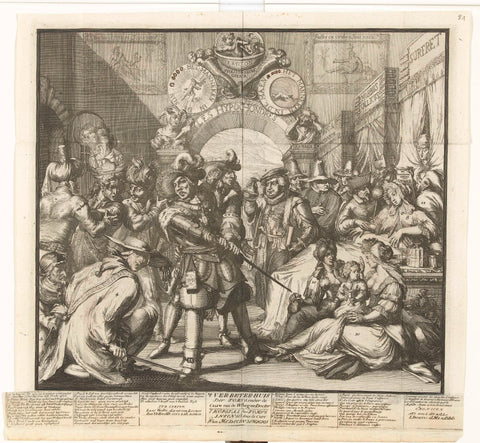 Cartoon on de Vrede van Utrecht, 1713, Romeyn de Hooghe, 1713 Canvas Print