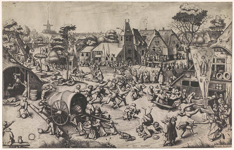 Kermis van Sint Joris, Johannes of Lucas van Doetechum, 1557 - 1561 Canvas Print