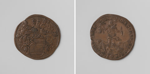 Treaty of Nijmegen, arithmetic medal of Philippe Godefroid Vande Wouwere, magistrate of the Brussels Treasury, anonymous, 1679 Canvas Print