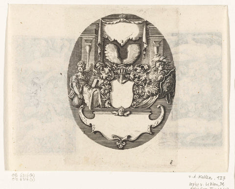 Coat of arms, Michiel le Blon, c. 1655 - c. 1678 Canvas Print