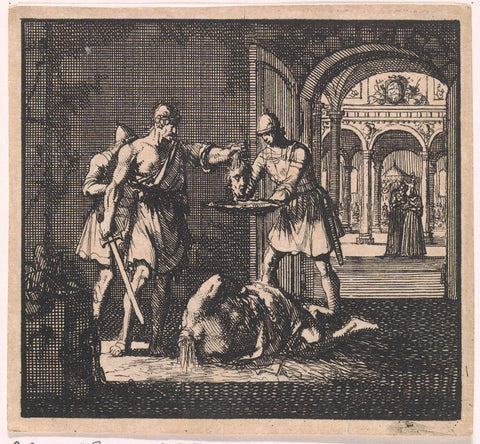 Beheading of John the Baptist, Jan Luyken, 1698 Canvas Print