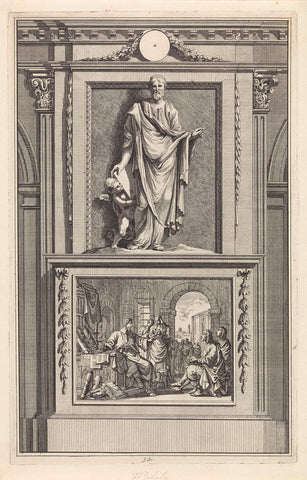 H. Melito van Sardes, church father, Jan Luyken, 1698 Canvas Print